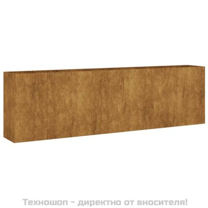 Градинска повдигната леха 280x40x80 см кортенова стомана
