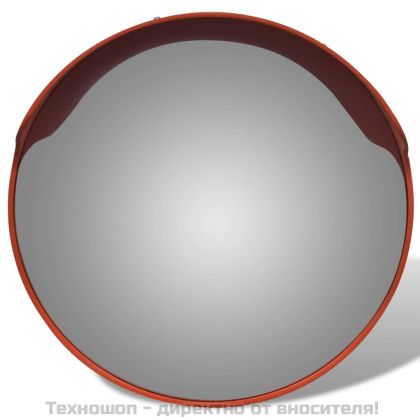 Изпъкнало пътно огледало, PC пластмаса, оранжево, 45 см, улично