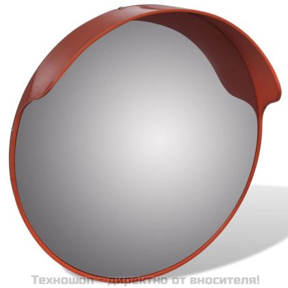Изпъкнало пътно огледало, PC пластмаса, оранжево, 45 см, улично