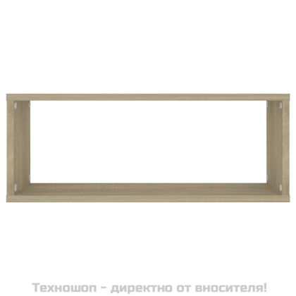 Стенни кубични рафтове, 4 бр, дъб сонома, 60x15x23 см