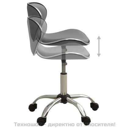 323678 Salon Spa Stool Grey Faux Leather