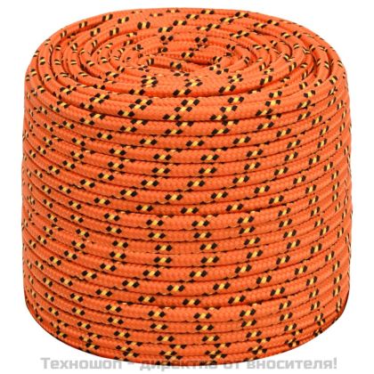 Въже за лодка оранжево 8 мм 250 м полипропилен