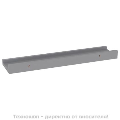 Стенни рафтове, 4 бр, сиви, 40x9x3 см