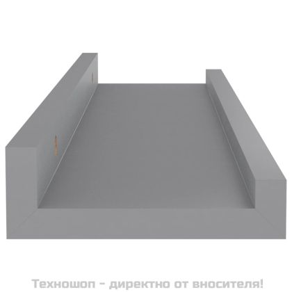 Стенни рафтове, 4 бр, сиви, 40x9x3 см