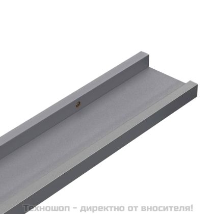 Стенни рафтове, 4 бр, сиви, 40x9x3 см