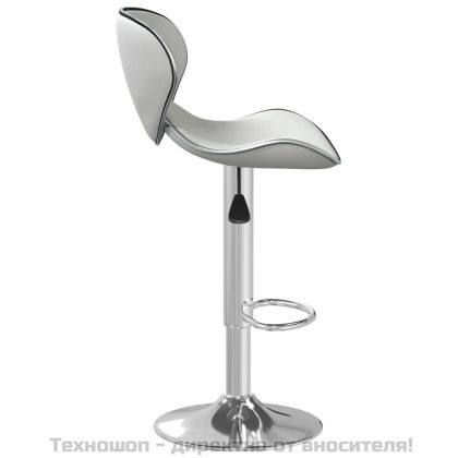 Бар табуретка, бяла, изкуствена кожа