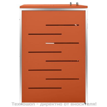 Двоен навес за кофа за смет 138x77,5x112,5 см инокс