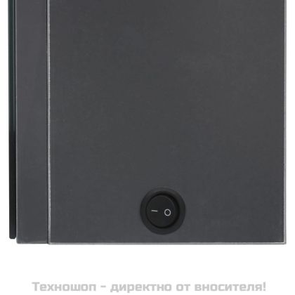 LED шкаф с огледало за баня, сив, 50x14x60 см