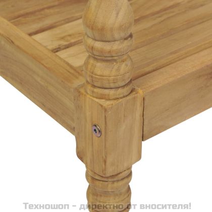 Пейка Батавия с черна възглавница, 120 см, тик масив