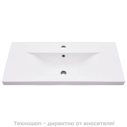 Рамка за мивка за баня с вграден умивалник, черна, желязна