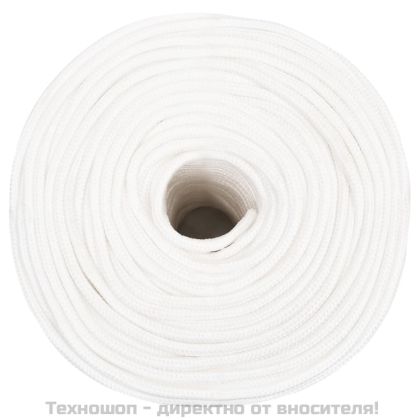 Въже за лодка бяло 8 мм 50 м полипропилен