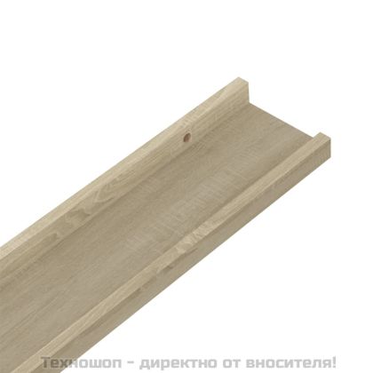 Стенни рафтове, 4 бр, сонома дъб, 115x9x3 см