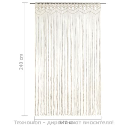 Завеса макраме, 140x240 см, памук