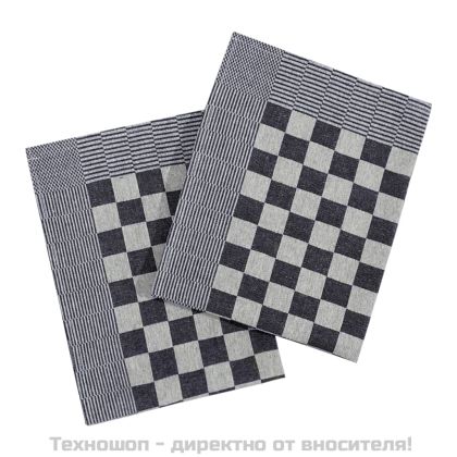Кухненски кърпи 10 бр синьо и бяло 50x70 см памук