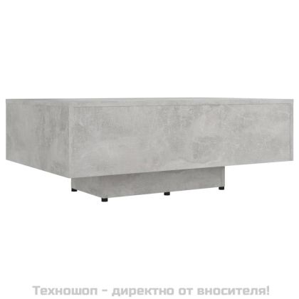Маса за кафе, бетонно сива, 85x55x31 см, инженерно дърво