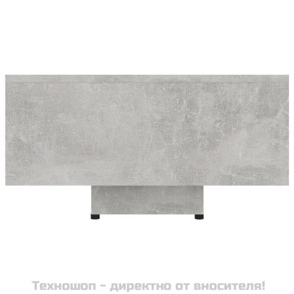 Маса за кафе, бетонно сива, 85x55x31 см, инженерно дърво