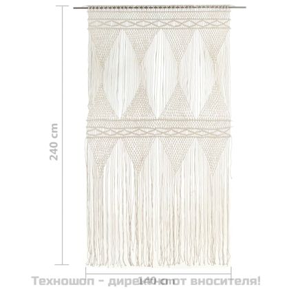 Завеса макраме, 140x240 см, памук