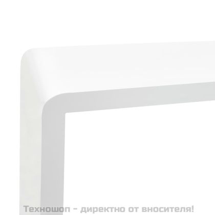 Стенни кубични рафтове, 3 бр, бели, МДФ