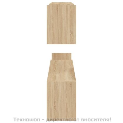 Стенни рафтове, 2 бр, дъб сонома, 100x15x20 см, инженерно дърво