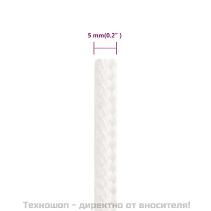 Въже за лодка бяло 5 мм 500 м полипропилен