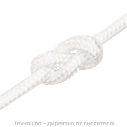 Въже за лодка бяло 8 мм 100 м полипропилен