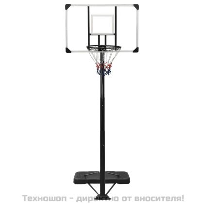 Баскетболна стойка, прозрачна, 256-361 см, поликарбонат