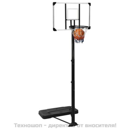 Баскетболна стойка, прозрачна, 256-361 см, поликарбонат