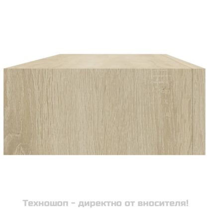 Стенен рафт с чекмедже, дъб, 60x23,5x10 см, МДФ