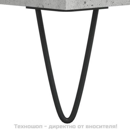 Висок шкаф, бетонно сив, 69,5x34x180 см, инженерно дърво