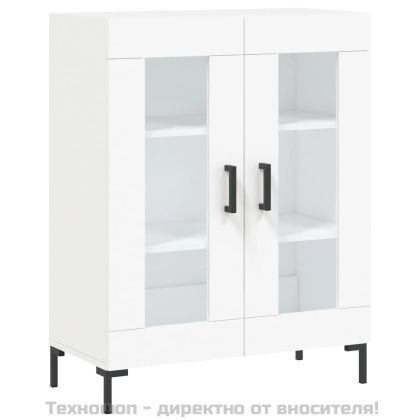 Висок шкаф, бял, 69,5x34x180 см, инженерно дърво