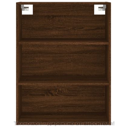 Висок шкаф, кафяв дъб, 69,5x34x180 см, инженерно дърво