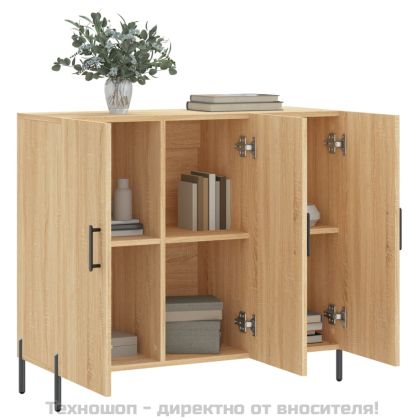 Сайдборд, дъб сонома, 90x34x80 см, инженерно дърво