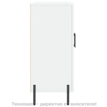 Сайдборд, бял, 90x34x80 см, инженерно дърво