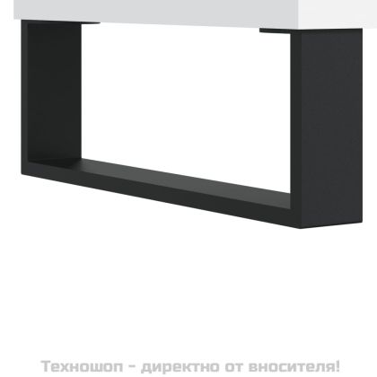 Висок шкаф, бял, 69,5x34x180 см, инженерно дърво