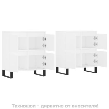 Сайдборди, 2 бр, бели, инженерно дърво