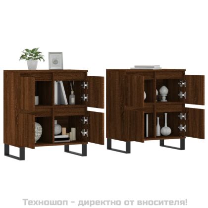 Сайдборди, 2 бр, Кафяв дъб, инженерно дърво