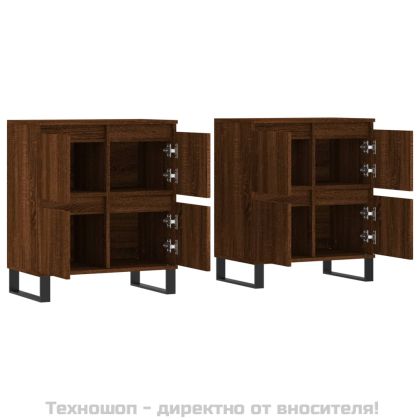 Сайдборди, 2 бр, Кафяв дъб, инженерно дърво