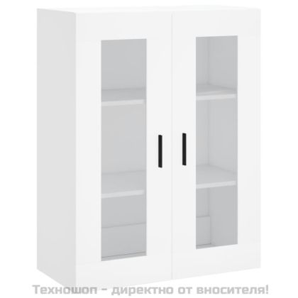 Стенни шкафове, 2 бр, бели, инженерно дърво