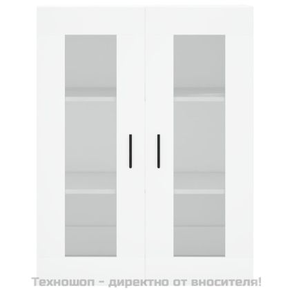 Стенни шкафове, 2 бр, бели, инженерно дърво