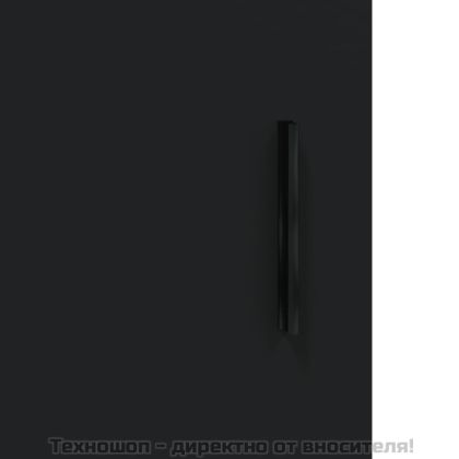 Стенни шкафове, 2 бр, черни, инженерно дърво