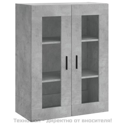 Стенни шкафове, 2 бр, бетонно сиви, инженерно дърво