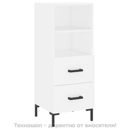 Висок шкаф, бял, 34,5x34x180 см, инженерно дърво