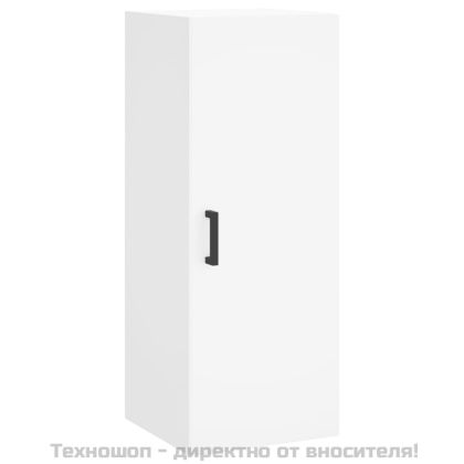 Висок шкаф, бял, 34,5x34x180 см, инженерно дърво