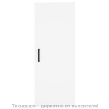 Висок шкаф, бял, 34,5x34x180 см, инженерно дърво