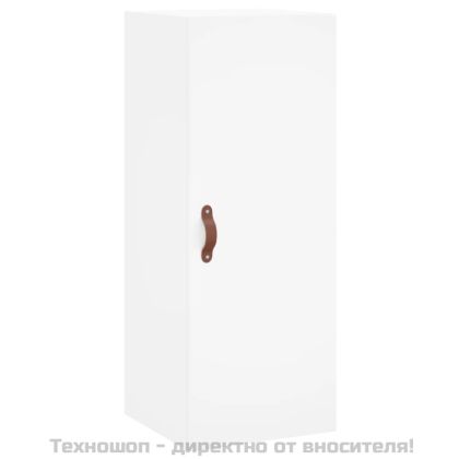 Висок шкаф, бял, 34,5x34x180 см, инженерно дърво