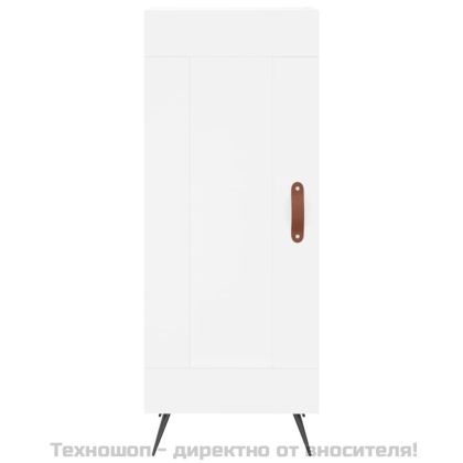 Висок шкаф, бял, 34,5x34x180 см, инженерно дърво