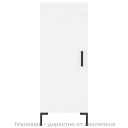 Висок шкаф, бял, 34,5x34x180 см, инженерно дърво