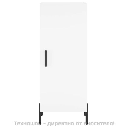 Висок шкаф, бял, 34,5x34x180 см, инженерно дърво