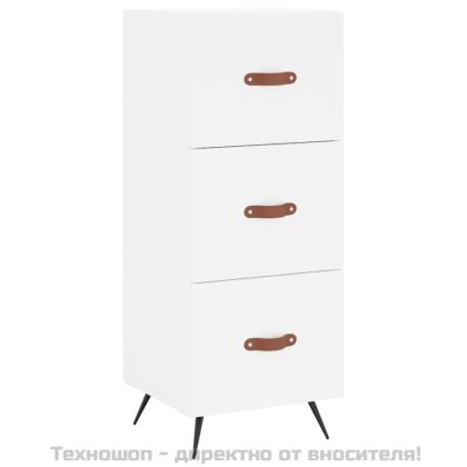 Висок шкаф, бял, 34,5x34x180 см, инженерно дърво