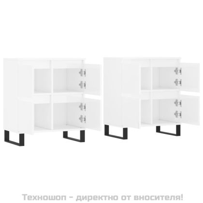 Сайдборди, 2 бр, бял гланц, инженерно дърво